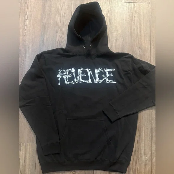 Revenge Durk Bones Hoodie Men’s XXL Black Skull Graphic Streetwear NWOT Unisex - Picture 2 of 4